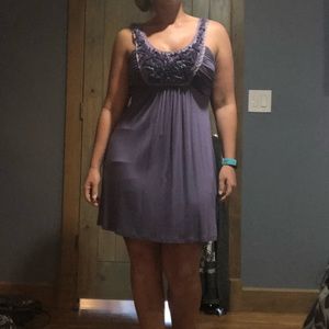 Purple rose dress